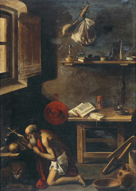 Pensionnaire de Saraceni (Pensionante del Saraceni) <i>Saint Jérôme pénitent dans son cabinet</i>